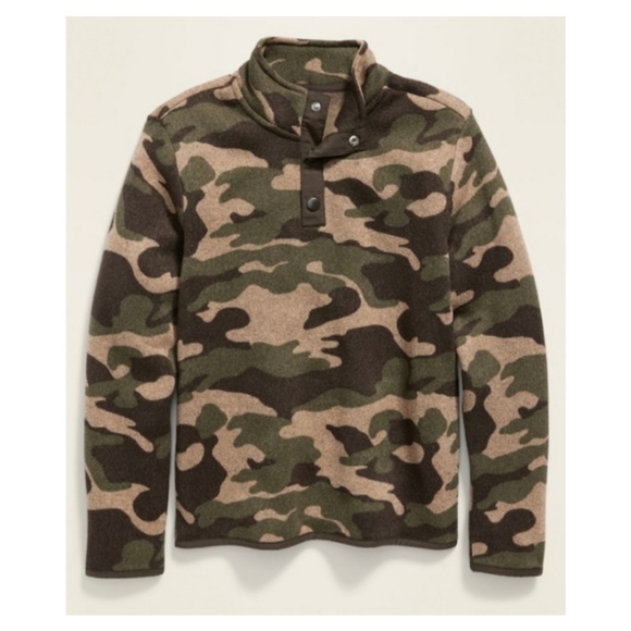 Old Navy Other - Old Navy Boys Camo Knit Sweater Fleece Pullover